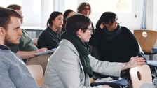 Publikum bei der Podiumsdiskussion