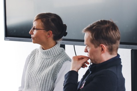 Henriette Greulich und Kay-Michael Würzner bei der Podiumsdiskussion