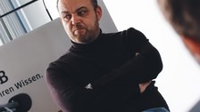 Alexander Lasch bei der Podiumsdikussion