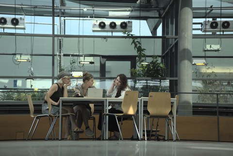 students, studentin, studentinnen, studierende, group, group work, group project, talk, talking, laptop, computer, uni, lehre, digital, education, friends, university, universität, young people, austausch, gemeinsam, together, communication