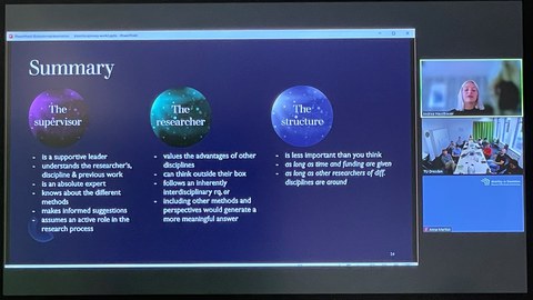Auszug aus der Präsentation von ehemaliger Kollegiatin Andrea Hauslbauer