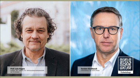 Das Bild zeigt ein Plakat mit Infos zur Podiumsdiskussion am 5. Juni 2025 in Freiberg
