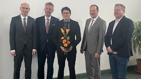 Herr Alarcon-gerbier mit Promotionskomission