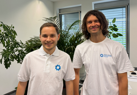 Kollegiaten Jannik Amon (li.) und Siarhei Bartalevich