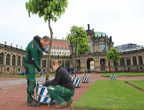 Gärtner bei der Arbeit