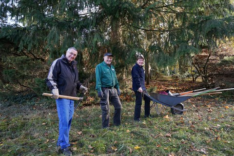 Drei Personen Parkpflegeseminar