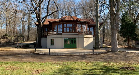 Foto des chinesischen Pavillons in Dresden, Weißer Hirsch.