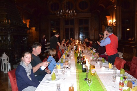 Foto zeigt den Speisesaal im Schloss in Thammenhain.