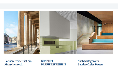 Screenshot Webseite Leitfaden Barrierefreiheut