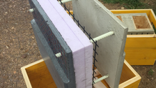 Foto der Bauweise des CUBE Carbonbetongebäudes