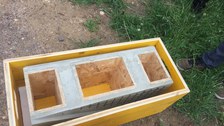 Modell der Fotos der Bauweise des CUBE Carbonbetongebäudes