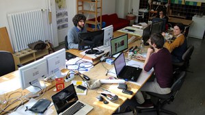 Studierende bei der Arbeit