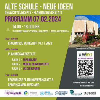 Programmflyer der Planungswerkstatt am 07.02.2024