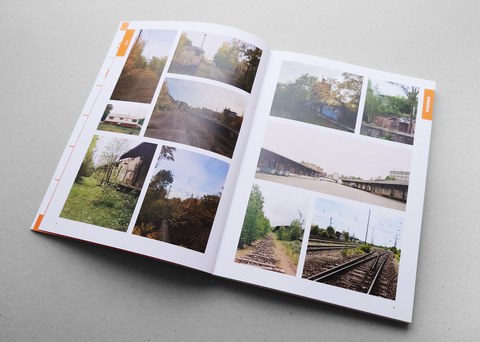 Foto von Seite mit Fotos vom Entwurfsort