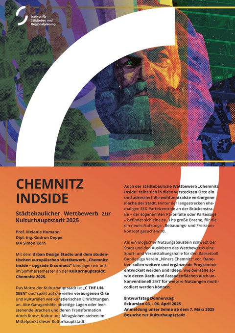Plakat zur Entwurfsankündigung - Denkmal Chemnitz Karl Marx