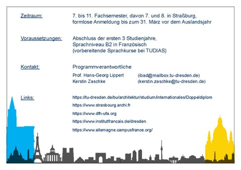 Flyer zum Doppeldiplom, alle Informationen auch im Text
