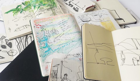 Ausstellung „Reisen, Zeichnen, Bleiben“