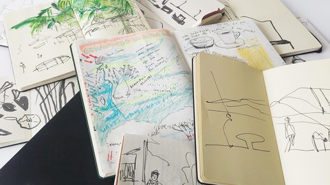 Ausstellung „Reisen, Zeichnen, Bleiben“
