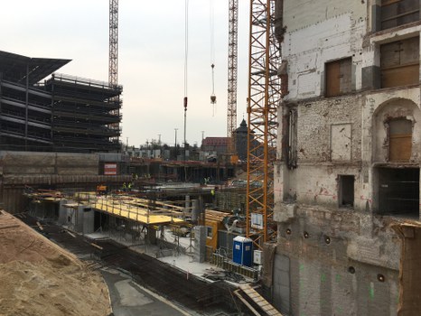 Baustelle Tafelhof-Palais Nürnberg Studenten