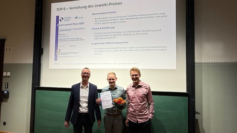 Auf dem Bild ist Jens Otto, Paul Dreyer und Florian Härtel zu sehen.