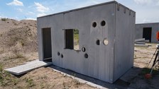 Ansicht Wand nach Betonbearbeitung