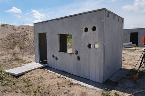 Ansicht Wand nach Betonbearbeitung