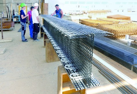 Preparation of the reinforcing cage