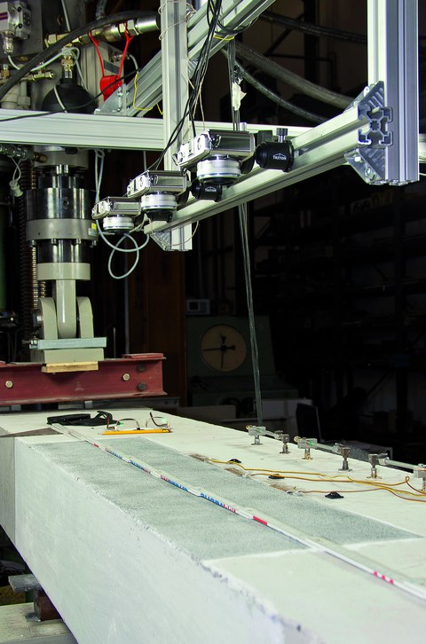 Test setup with photogrammetrie