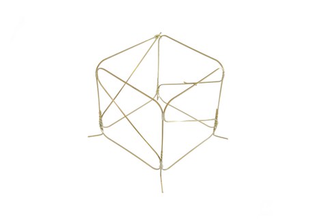 Support frame made of brass profiles for positioning the fibre optic sensor in the concrete