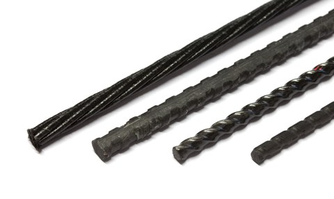 Verschiedene Geometrien von Carbonstäben