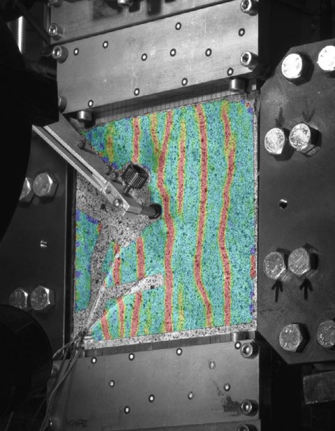 Photogrammetric image of the crack pattern
