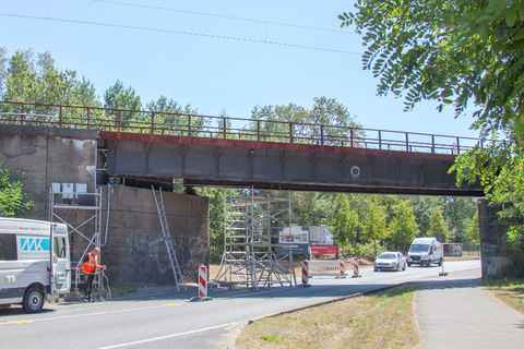 Sensor application on the Railway Bridge Veltener Str. (Hennigsdorf)
