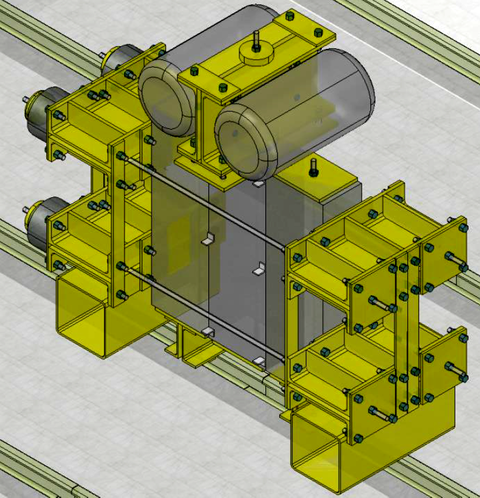 Planned test setup for experiments on dry joints