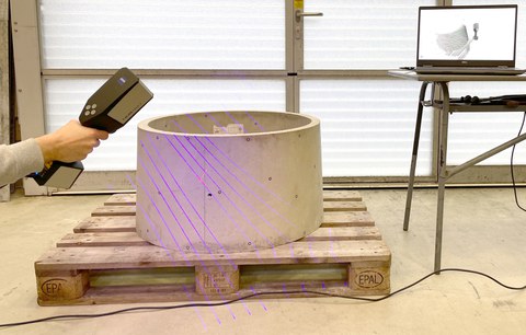 3D scan of a model segment