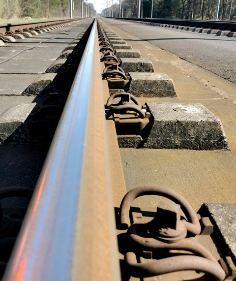 Detail Schienenlage in Längsrichtung