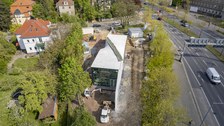 Foto zeigt IMporessionen vom Bau des Carbonbetonhauses CUBE in Dresden