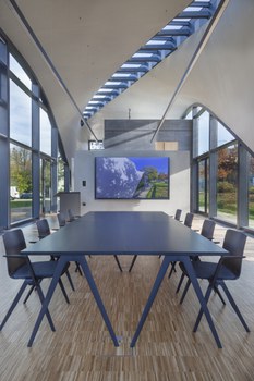 Foto zeigt IMporessionen vom Bau des Carbonbetonhauses CUBE in Dresden