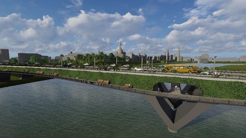Zweiter Platz: Die Brücke besticht in ihrer Schlichtheit und Klarheit und bietet zugleich eine überraschend hohe Aufenthaltsqualität. 