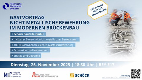 Einladungsgrafik für Gastvortrg Schöck Bauteile GmbH