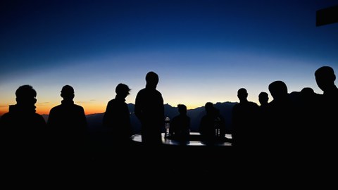 Sonnenaufgang in den französischen Alpen