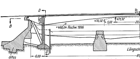 Beispiel aus Finsterwalder, U. 1951. “Die Donaubrücke beim Gänstor in Ulm.” Der Bauingenieur, 26 (10): 289–293. (Gänstorbrücke)