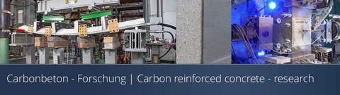 Grafik zeigt Bilder zum Thema Carbonbeton (Forschung)
