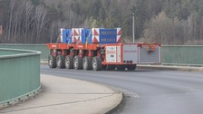Impressionen Belastungstest Elbbrücke Bad Schandau im April 2025