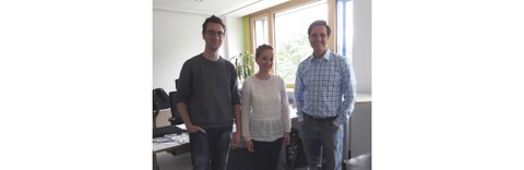 von rechts: Hr. Prof. Balzani, Fr. Dr. Rosic, Hr. Miska