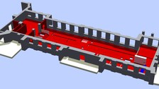 3D-Modellansicht der Laborraums