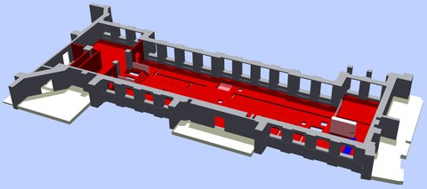 3D-Modellansicht der Laborraums