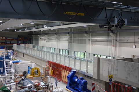 Hochleistungsrinne im Bau