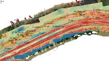 IR-Bild vom Westteil des Untersuchungsgebiet