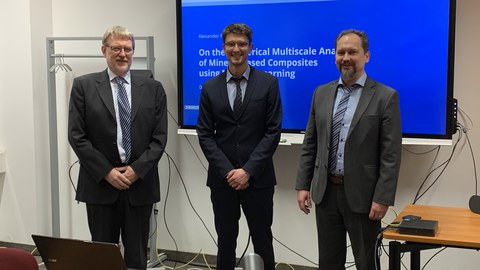Prof. Kaliske, Alexander Fuchs und Viktor Mechtcherine