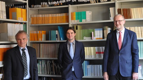 von links: Prof Wellner, Markus Uhlig, Prof. Herle